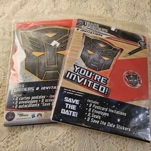 Transformers Party Invitations 2 Packages Dark of the Moon Cards and Envelopes